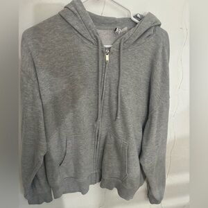 Gray h&m zip up hoodie sweatshirt medium